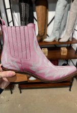 Load image into Gallery viewer, Pink Cowboy Booties
