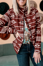 Load image into Gallery viewer, Western Aztec Print Jacket