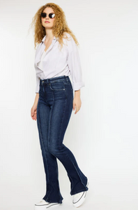 KanCan High Rise Peplum Flare Jeans