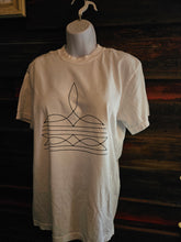 Load image into Gallery viewer, Wild West Chic: White Bootstitch Graphic Tee