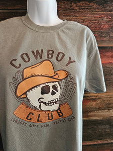 Midnight Rider Skeleton Cowboy Club Graphic Tee