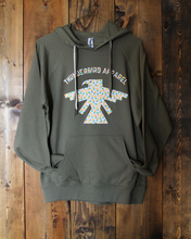 Load image into Gallery viewer, Pineapple Double Draw-String Olive Hoodie