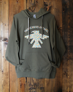 Pineapple Double Draw-String Olive Hoodie