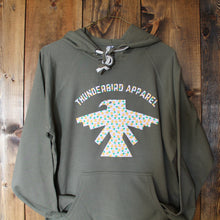 Load image into Gallery viewer, Pineapple Double Draw-String Olive Hoodie