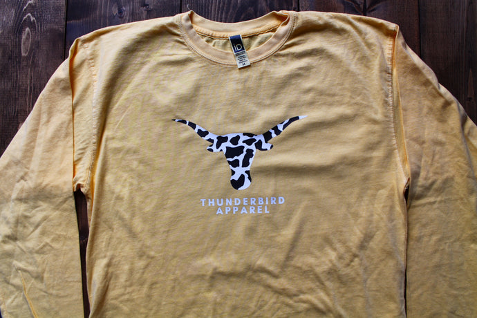 Longhorn Cow Print Long Sleeve