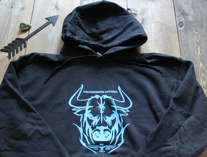 Bright Blue Bull Hoodie