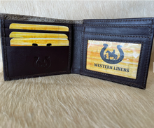 Load image into Gallery viewer, Mens Tooled Cowhide Wallet